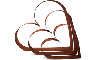 ‎UNUS UNUS Garden Rost Deko Herzen 3er Set, Beeteinfassung Gartendeko Edelrost, Metall Rostoptik