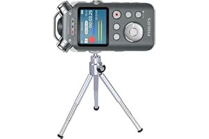 TronicXL Profi Tripod 15cm Stativ Diktiergerät Audiorekorder Aufnahmegerät 1/4 Zoll zb kompatibel für Roland Philips Tascam Sony Olympus Zoom H4n Pro H5 H6 Mobile Recorder H2n Halterung