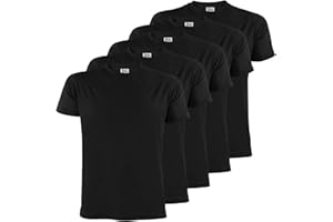 ALPIDEX Herren T-Shirts 5er Set Rundhals einfarbig S M L XL XXL 3XL 4XL 5XL