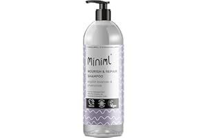Miniml Natural English Lavender and Chamomile Shampoo - Nourish and Repair - For Dry, Damaged Hair with Pro-Vitamin B5 - Sulphate and Paraben Free, Vegan and Cruelty Free - 1L Bottle