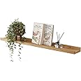 Gieanoo Floating Shelf,60cm Solid Oak Wood Rustic Shelf Wall mounted Picture Ledge Shelf with lip radiator shelf Display Shelf For Living Room,Kitchen,Bedroom,Bathroom