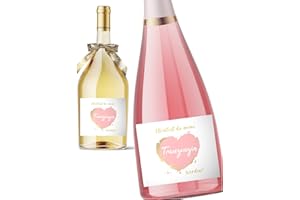 RNAIRNI Flaschenetikett Trauzeugin, Geschenk Trauzeugin, Willst du mein Trauzeugin sein? Hochzeit, Hochzeitskarte, Trauzeugin fragen, Geschenke für Trauzeugin, Weinetikett, Hochzeitsankündigung Trauzeugin