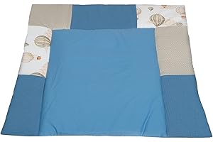 ULLENBOOM ® Changing Mat Cover 75 x 85 cm Balloon Dream (Made in EU) - Removable Cover for Changing Mat 85 x 75 cm, Baby Cover for Changing Mat Made of Cotton, Changing Cover for Changing Table