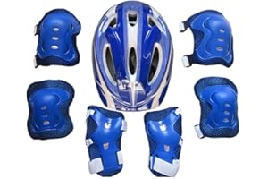 CLENP Protecteur De Patin à roulettes pour Enfants, Patins à roulettes pour Enfants, Casque De Sécurité pour Vélo, Genou, Coude, Protège-Poignets