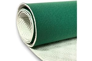 acquaverde | Mollettone Copritavolo, Panno in Feltro Verde Antimacchia e Base in PVC Bianco Antiscivolo e Antiurto, cm 140x260, Tovaglia Protettiva per Tavolo Rettangolare e da Gioco – MADE IN ITALY