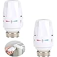 2 Pcs Thermostatic Radiator Heads TRV M30x1.5 Automatical Temperature Control Heads Anti Freeze Radiator Valve Heating Systems Radiator Thermostat Radiator Valve Replacement Head for Home Office