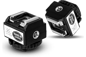 Erchineko Hot Shoe Adapter med PC Sync Connection Port för Anslutning Av Kameror Till Ytterligare Avstängd Kamerablixt, Hot S