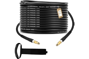 AROMUJOY 10 m högtrycksslang för Kärcher K2 K3 K4 K5 K6 K7 - Förlängningsslang med Click Quick Connect-system - Reservslang för högtryckstvätt