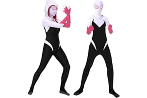 Ansamy Disfraz Super para Niños Adultos, Araña Jumpsuit Impreso con Máscara, Super Cosplay Anime Disfraces, para Halloween Carnaval Cumpleaños, Unisex