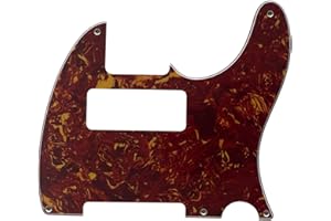 XINMAISUJIAO Battipenna per chitarra personalizzata per USA/Mexican Fender Esquire Telecaster 5 fori P90 Style (4 strati rosso tartaruga)