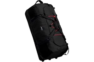 New Rebels Newark Schwarz 3 Rolls Reisetasche - 130L erweiterbare Tasche mit Tragegriffen Und Reißverschluss - 100% Polyester Material - Abnehmbarer Schultergurt - Wasserabweisende Tasche -