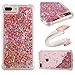 Produktbild [iPhone 7 Plus] / [iPhone 8 Plus] Handy Hülle Glitzer Flüssig, Docrax Handyhülle Silikon Stoßfest Kratzfest Schutzhülle Bumper Case für Apple iPhone 7Plus / 8Plus (5,5 Zoll) - DOYBO43885 Rosa Gold