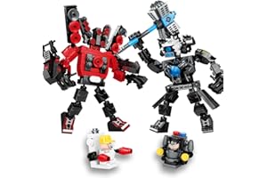 Dlishka Lot de 635 blocs de construction Skibidi inspirés du jeu d'horreur, toilettes et haut-parleurs amusants pour homme, fans de jeux, enfants et collectionneurs