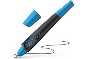 Schneider 188883 Breeze Stylo roller (en plastique recyclé, récompensé par l'ange bleu, couleur d'écriture : bleu roi, effaçable) Noir/bleu