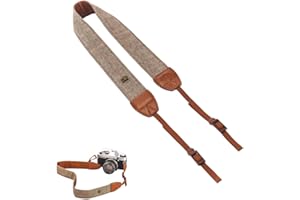 LICHUANUK Pasek na ramię do aparatu, pasek do aparatu, pasek do noszenia w stylu boho, pasek na szyję, do aparatu Canon Fuji, Nikon, Olympus, Panasonic, Nikon, Pentax, Sony (brązowy))