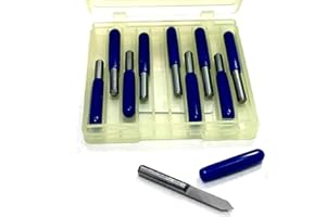 VEDA 60 Gradi 0,1 mm, Fresa in Carburo Argento, Rotondo Fondo PCB Incisione Bit CNC Router Tool Confezione da 10