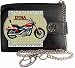 Produktbild HARLEY DAVIDSON DYNA Bild auf KLASSEK Marken RFID Herren Geldbörse Portemonnaie Echtes Leder mit Kette Motorrad Bike Zubehör Geschenk mit Metall Box NICHT OFFIZIELLE HARLEY DAVIDSON Produkte