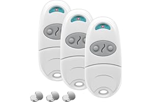 LUIRSAY Mando a Distancia para portón, 3 Unidades, Mando a Distancia para Puerta 433,92 MHz, Mando a Distancia C@ME 2 Canales Compatible con Top 432EV, 432A, 432M (Incluye 3 Pilas Extra)