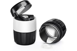 BARHON 3-in-1 Pill Crusher for Tablets, Tablet Crusher Fine Powder with Stainless Steel Grinding Head, Pill Grinder with Storage Compartment for Tablets, Pill Crushers Splitters for Small and Tiny Pills