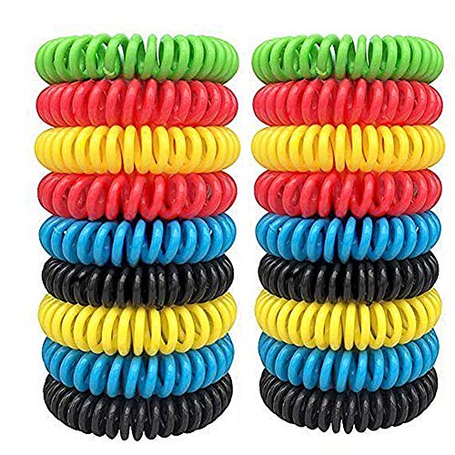 GreeSuit Bracelets anti-moustiques -20 pack - sans déconnexion, tout naturel - bandes répulsives contre les insectes protection intérieure et extérieure bandes de poignets étanches pour enfants