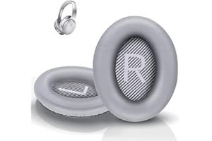 TVIEWSMART Ersatz Ohrpolster für Bose Quietcomfort 35 Kopfhörer - kompatibel mit QC 45 QC35 ii QC25 QC15 Ae2 Ae2i Ear Headphones Komfortabel und langlebig (Silber)