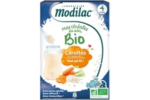 MODILAC Mes céréales du soir bio dès 4 mois carottes 250g