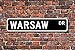 Produktbild Aersing Metall Post Warschau Schild Warschau Besucher Souvenir Geschenk Polen Hauptstadt Warschau Native Plakette Wandaufkleber Home Dekoration Street Schild