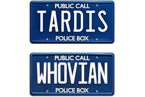Celebrity Machines Tardis + Whovian | Metal Stamped License Plates