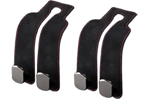 Viechoes car seat hooks 2 pezzi,Ganci per seggiolini auto,car seatback hook,porta borsa auto,car seat back storage,organizer auto,gancio per seggiolino auto,gancio per poggiatesta dell'auto (black)