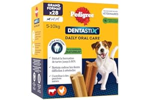 Pedigree DentaStix Daily Oral Care – Bâtonnets à mâcher pour Petit Chien – pour Une Bonne hygiène bucco-Dentaire – 16 sachets de 7 Sticks
