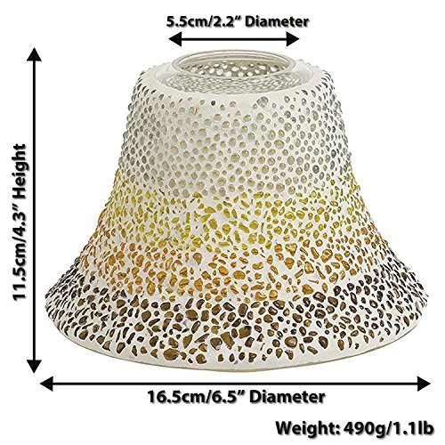 Yankee Candle 1348171 Sunset Lampenschirm und Teller-Set, Keramik, weiß / mehrfarbig, 15 x 15 x 12 cm - 5