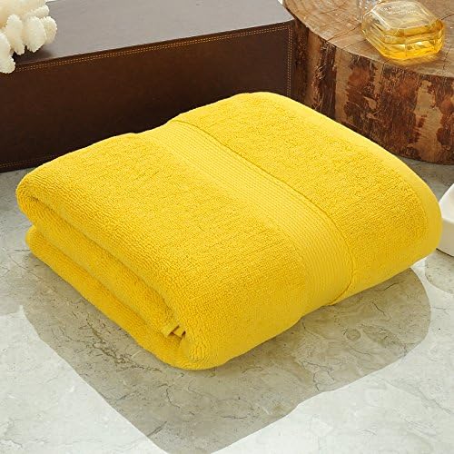 Suhang bath towel The Hotel Is The Beauty Salon Khan Steam Room Adult Men And Women Household Pure Cotton Towels 32 Shares Color Bathing, Turmeric Yellow ,140X70Cm