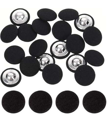 Paquet De 20 Boutons à Tige En Métal Recouverts De Satin