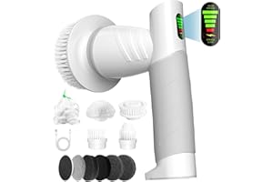 ERAVOR Cepillo de limpieza eléctrico para baño con 9 cabezales de limpieza, lavabos, cocinas y coches