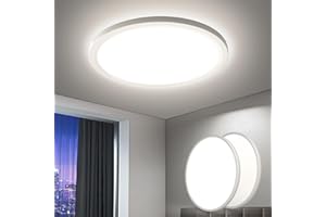 EASY EAGLE Lampara Techo LED: 4000K Plafon LED Techo Downlight para Salon Cocina Pasillo Baño Sala Dormitorio18W 1800LM 22CM (Pack of 2)