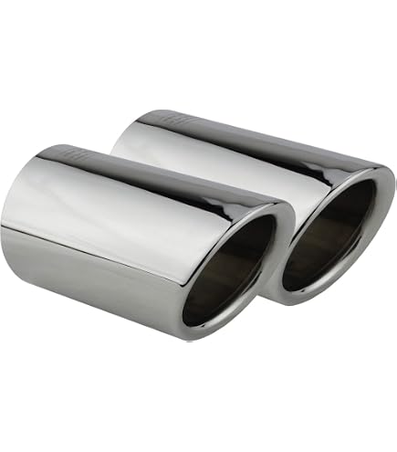 Embout D'échappement Inox Chromé 150mm - Universel Pour Audi, Mercedes, BMW - Diamètre Sortie 60mm - Neuf