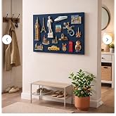 Mıknatıslı Magnet Pano 40x60 cm Siyah &ndash; G&uuml;&ccedil;lendirilmiş Metal Duvar Panosu &ndash; Fotoğraf, Not ve Magnet Sergileme Panosu