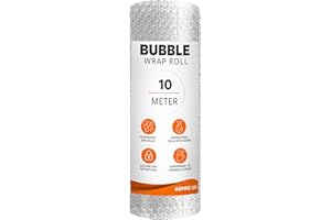 ASPIRE UK Bubble Wrap Roll 300mm x 10m – Clear Polythene Air Cushion Wrap for House, Office & Warehouse Packing – Durable Packaging Material for Shipping, Storage & Item Protection