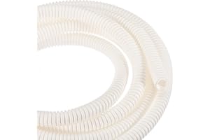 DMiotech 3meter Wire Loom Split Tubing 12.7mm, Cord Protectors from Pet Flexible Conduit Cable Management for Office, Home, Garden, Beige