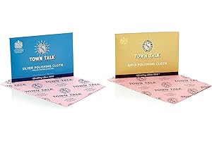 Town Talk Silver & Gold Polishing Cloths 12.5 x 17.5cm