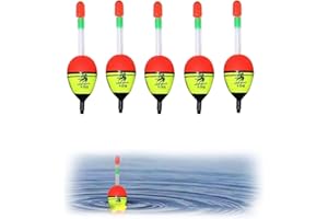 MAGISEL Flotteurs pour Pêche, Lot de 5 Flotteurs de Pêche en Mousse EVA 10g, Flotteur Peche, Flotteur Truite, Bouchon de Peche, Flotteur Lumineux de Pêche Nuit, pour Crappie, Brochet, Perche, Carpe, Bar