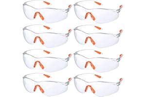 Axingqiwu 8pcs Gafas Proteccion Trabajo, Gafas de Seguridad Trabajo, Gafas Laboratorio, Gafas con Goma, Antipolvo Gafas, Lentes Resistente a Arañazos para Laboratorio, Uso Personal
