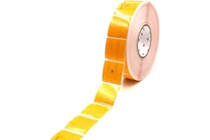 3M Diamond Grade 997S Konturmarkierung segmentiert für Planenaufbauten für LKW Anhänger Reflexfolie reflektierende Folie 52mm (3 Meter, Gelb)