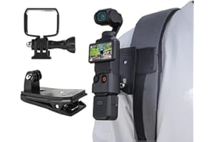 ZJRXM Rucksack Halterung für DJI Osmo Pocket 3 Zubehör, Rucksack Schultergurt Halterung mit Adapter Halterung Mount für DJI Osmo Pocket 3