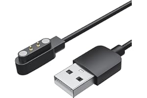 KSYWYDU 2 Pin 4mm Smart Watch Charger Magnetic for Reflex Active Radley Series 20 YAMAY SW022, Ticwatch GTX, AGPTEK LW11, Xiaomi Haylou RT LSO5S, Smartwatch Fast Charging Cable USB for Safe Stable Charging