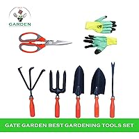 Kraft Seeds Gate Garden! Top 5 Spectacular Gardening Tools Set with Heavy Gardening Scissor and One Pair Hand Gloves for Your Softs Hands