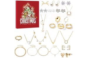 AvviKro Calendrier de l'Avent 2025 pour fille et femme - Kit de fabrication de bijoux, colliers, bracelets - Cadeau de Noël pour fille, petite amie, épouse, maman (G-2)