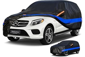 Weleyclore SUV Car Cover 100% Waterproof Breathable,Outdoor Car Covers.Rain Snow UV Dust Protection.Custom Fit for Mercedes GLE,BMW X5,Porsche Cayenne,Volvo XC90,Range Rover,etc.(485 To 510cm) B10.