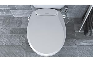 bidetmaster-VIKKEN Rundes Toilettensitz-Bidet für DE, nicht elektrisch mit selbstreinigenden Doppeldüsen, separate Warmwasserreinigung vorne und hinten, sanft schließender Sitz
