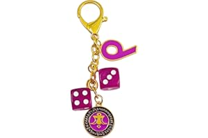 FENGSHUISALE Llavero de Feng Shui "Power Of 22.9 cm Windfall 2025 con número 9 de dados morados